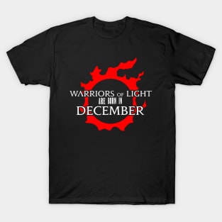 Warriors of Light are born in December Birthday gift T-Shirt